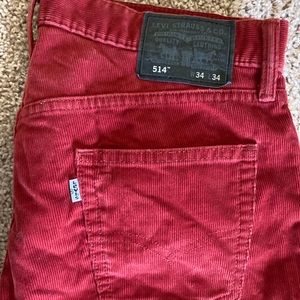red corduroy levi’s